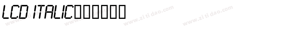 LCD Italic字体转换